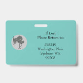 Horizontales ID-Foto Lanyard Abzeichen Generic Aqu Ausweis (Rückseite)