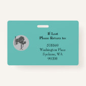 Horizontales ID-Foto Lanyard Abzeichen Generic Aqu Ausweis (Rückseite)