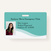 Horizontales ID-Foto Lanyard Abzeichen Generic Aqu Ausweis (Vorderseite)