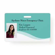 Horizontales ID-Foto Lanyard Abzeichen Generic Aqu