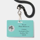 Horizontales ID-Lanyard-Abzeichen Generic Aquamari Ausweis (Back with Lanyard)