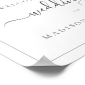 Horizontales Kalligrafie-Monogramm-Hochzeitszeiche Poster (Ecke)