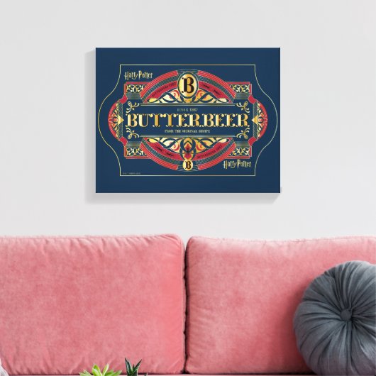 Horizontales Logo "BUTTERBEER™" Leinwanddruck (Insitu (Wohnzimmer))