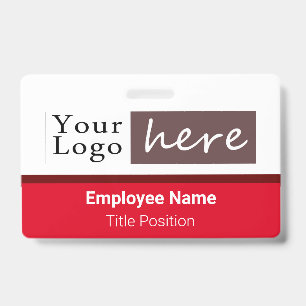 Horizontales Logo Mitarbeitername Rot Ausweis