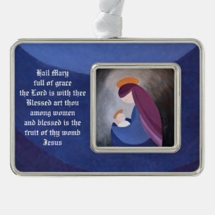 Horizontales Madonna mit Kind Gerahmte Ornamente Rahmen-Ornament Silber