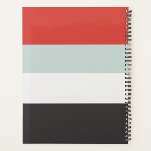 Horizontales Monogramm des Zollkolorblocks Planer (Rückseite)