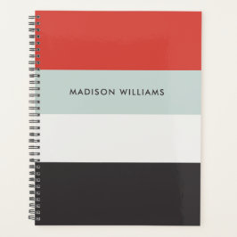 Horizontales Monogramm des Zollkolorblocks Planer