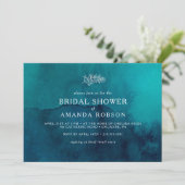 Horizontales Moody Ocean-Brautparty Einladung (Stehend Vorderseite)