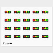 Horizontales Moody-Stoplight Runder Aufkleber (Blatt)