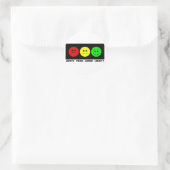Horizontales Moody-Stoplight Runder Aufkleber (Tasche)