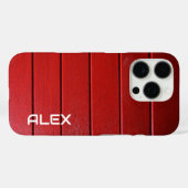 Horizontales Muster aus rotem Holz Case-Mate iPhone Hülle (Rückseite (Horizontal))