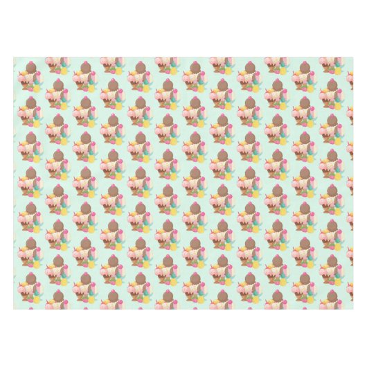 Horizontales Muster der coolen Eiskrem Tischdecke (Vorderseite (Horizontal))