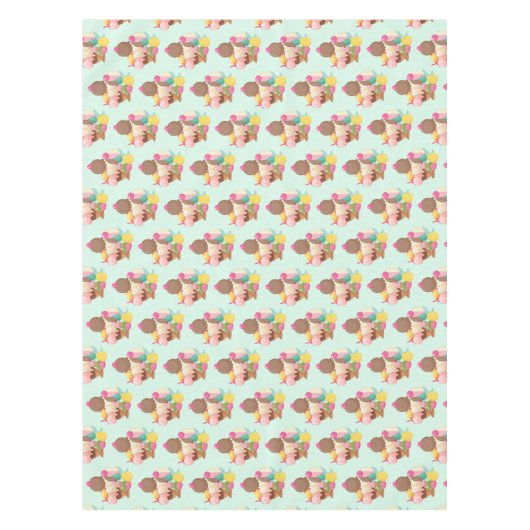 Horizontales Muster der coolen Eiskrem Tischdecke (Vorderseite)