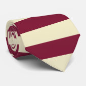 Horizontales Muster für Maroon und Creme Krawatte (Gerollt)