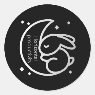 Horizontales Nickerchen für den produktiven Schlaf Runder Aufkleber