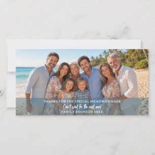 Horizontales oder panoramisches Familienfoto Treff Feiertagskarte