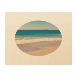 Horizontales Oval Border-Foto 10" x 8" Holzdruck