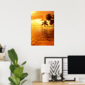 Horizontales Palmenblätterposter Poster (Heimbüro)
