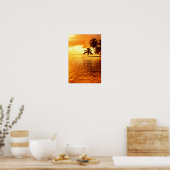 Horizontales Palmenblätterposter Poster (Küche)