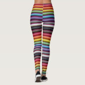 Horizontales Rainbow Ribbon-Kabel Leggings (Rückseite)