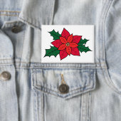 Horizontales Rectangle-Button - eine Weihnachtspoi Button (Insitu)