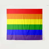 Horizontales Regenbogenfarbenfeld Wandteppich (Vorderseite (Horizontal))