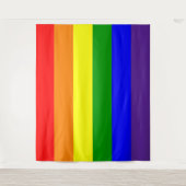 Horizontales Regenbogenfarbenfeld Wandteppich (Vorderseite)
