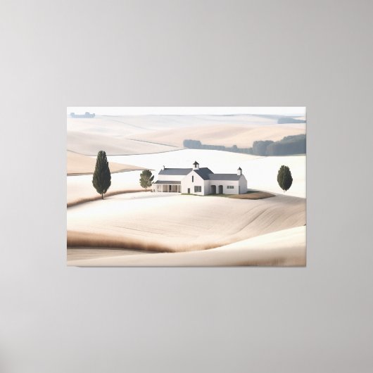 Horizontales rustikales Bauernhaus Toskana Landsch Leinwanddruck (Vorderseite)