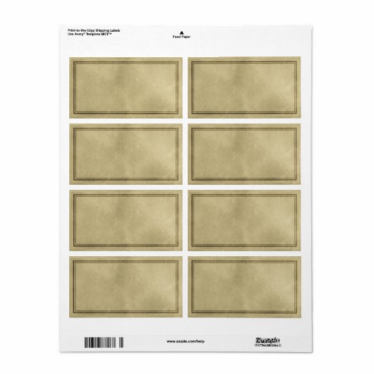 Horizontales Schlichtes Apothekarketikett (Vorne)