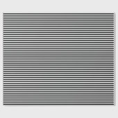 Horizontales Schwarz-Weiß-Streifen Geschenkpapier (Flach)