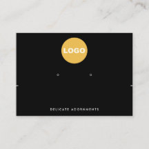 Horizontales Schwarzes Add-Logo-Nekklace-Stud-Earr