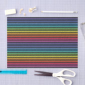 Horizontales, schwarzes Rainbow-Streifenpapier Seidenpapier (Handwerk)