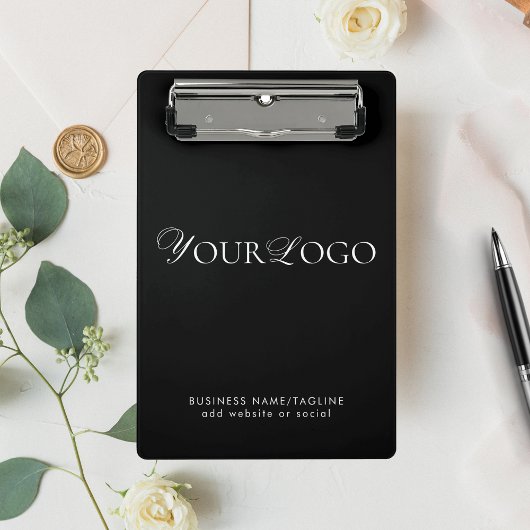 Horizontales Schwarzes Unternehmen mit benutzerdef Mini Klemmbrett