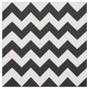 Horizontales Schwarzweiss-Zickzack-Muster-Gewebe Stoff