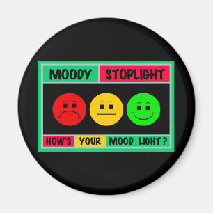 Horizontales schwermütiges Stoplight-Logo Magnet