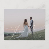 Horizontales Skript-Foto Vielen Dank Postkarte (Vorderseite)