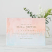 Horizontales Sommer-Sonnenuntergang-Brautparty Einladung (Stehend Vorderseite)