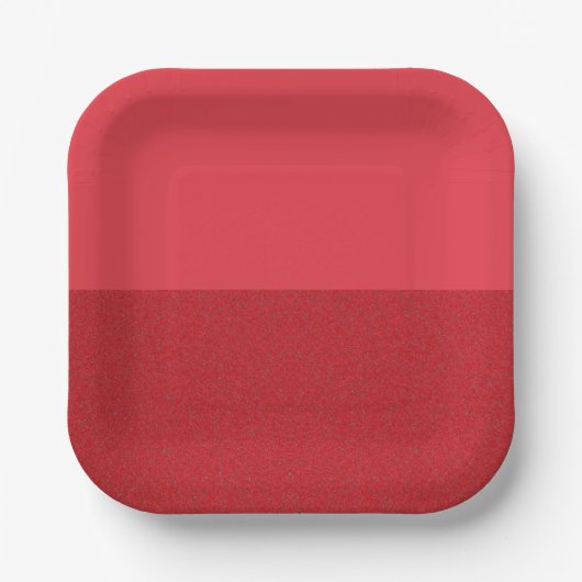 Horizontales Split Tomato Red Paper Plate (Custom) Pappteller (Vorderseite)