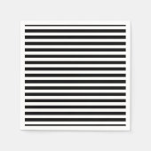 Horizontales Streifen-Papier für Schwarz und Weiß Serviette (Vorderseite)