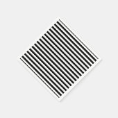 Horizontales Streifen-Papier für Schwarz und Weiß Serviette (Ecke)