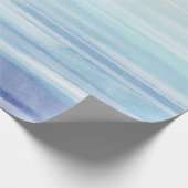 Horizontales Wasserfarbenstreifen Geschenkpapier (Ecke)