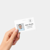 Horizontales Weißes ID-Abzeichen Ausweis (Handheld)