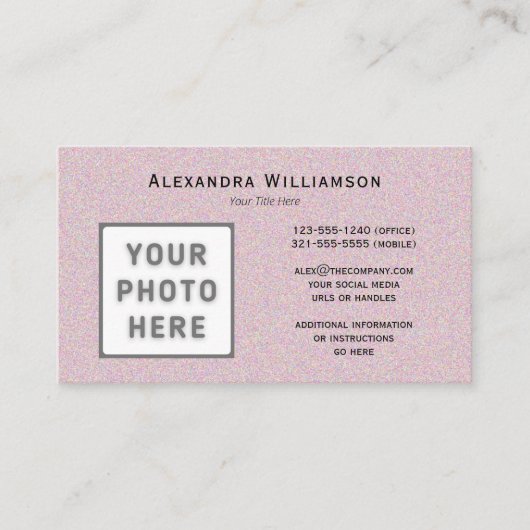 Horizontales zweiseitiges Foto-Logo Visitenkarte (Vorderseite)