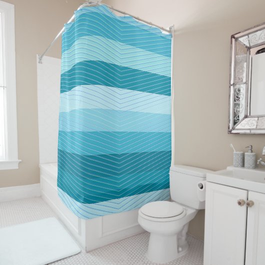 Horizontalfarbton Duschvorhang (Beispiel)