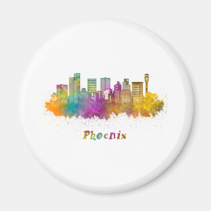 Horizontalphoenix acuarela magnet