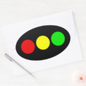 Horizontalsperre Ovaler Aufkleber (Umschlag)