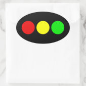 Horizontalsperre Ovaler Aufkleber (Tasche)