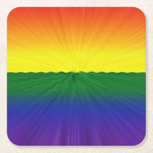 Horizonte Rechteckiger Pappuntersetzer