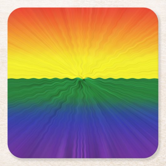 Horizonte Rechteckiger Pappuntersetzer (Vorderseite)