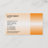 Horizontlinie - Orange Visitenkarte (Rückseite)